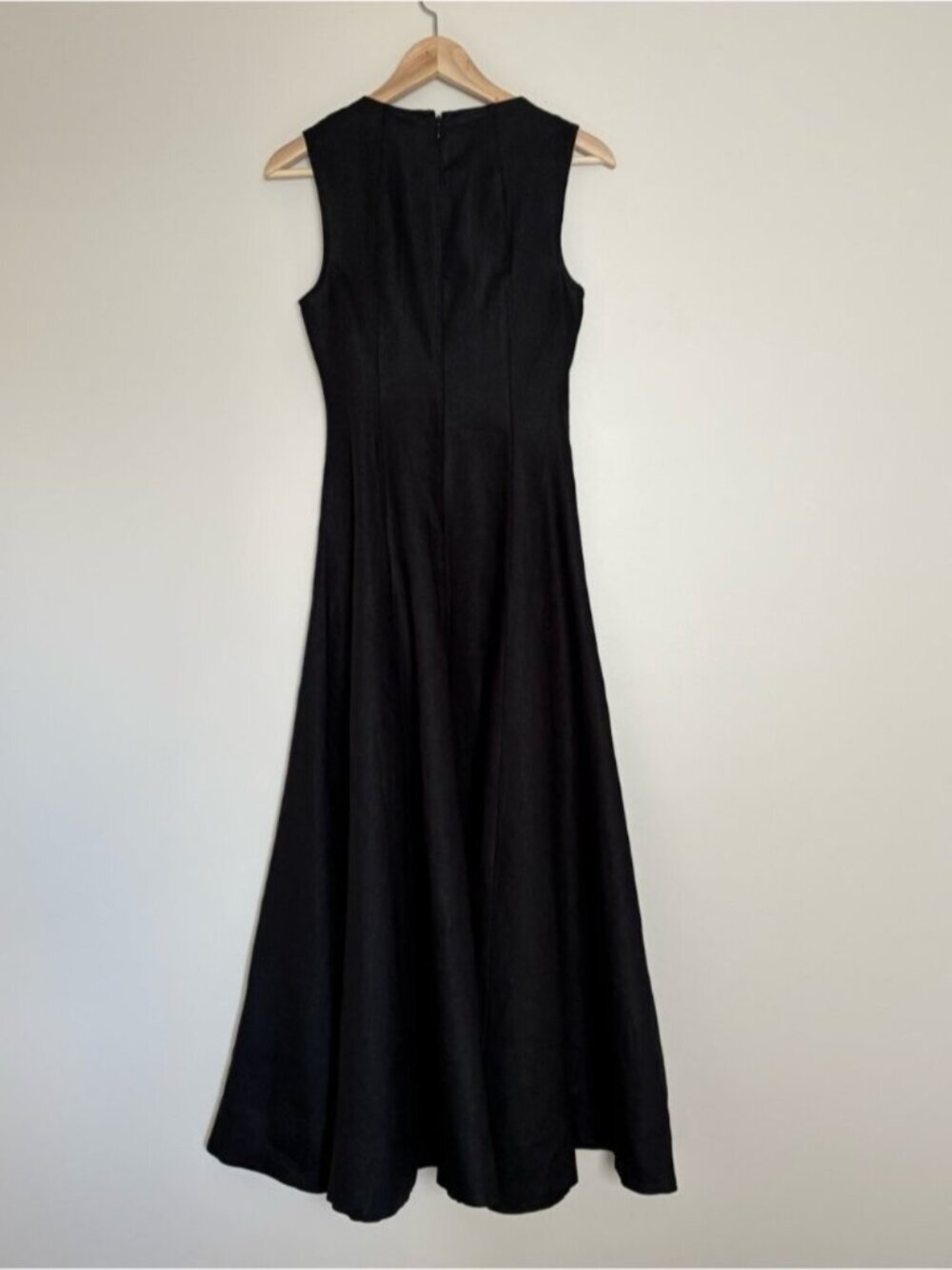 NEW Reformation Cecilia Linen Sleeveless Maxi Dress Black | US 4 UK 8 - Picture 7 of 12